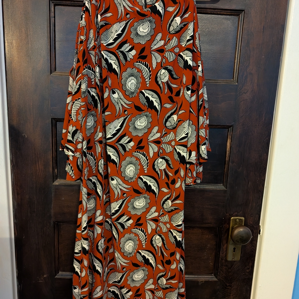 Floral Orange Maxi Dress Cato Size large